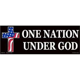 Eagle Emblems BM0100 Sticker-Usa, One Nation God (3-1/2"X10")