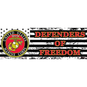 Eagle Emblems BM0469 Sticker-Usmc,Defenders Of FREEDOM, (3-1/2"X10")