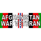 Eagle Emblems BM0472 Sticker-Afghan War, Svc.Rb Veteran (3-1/2