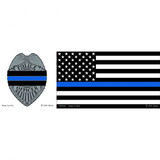 Eagle Emblems BM7071 Sticker-Police,Blue Line Honor (3-1/2"X10")