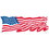 Eagle Emblems BM7315 Sticker-Usa, Flag, Wavy (3-1/2"X10")