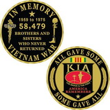 Eagle Emblems CH0324 Challenge Coin-Kia,Vietnam In Memory, (1-3/4