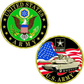 Eagle Emblems CH1001 Challenge Coin-Army Symbl (1-5/8")