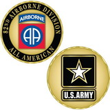 Eagle Emblems CH1058 Challenge Coin-Army, 082Nd A/B Div. (1-5/8