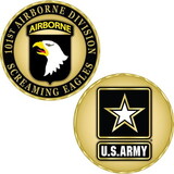 Eagle Emblems CH1059 Challenge Coin-Army, 101St A/B Div. (1-5/8