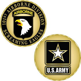 Eagle Emblems CH1059 Challenge Coin-Army,101St ABN DIV, (1-3/4")