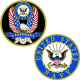 Eagle Emblems CH1300 Challenge Coin-Usn Vet.