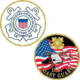 Eagle Emblems CH1501 Challenge Coin-Uscg (1-5/8")