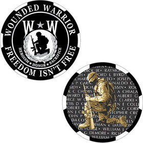 Eagle Emblems CH3410 Challenge Coin-Wounded Warrior Made In USA, (1-3/4")