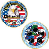 Eagle Emblems CH3420 Challenge Coin-American Warriors; Made In USA, (1-3/4