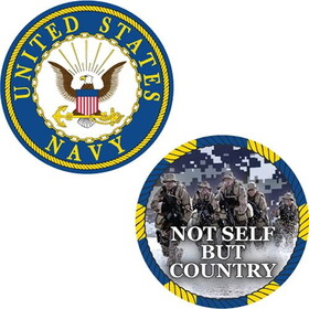 Eagle Emblems CH3531 Challenge Coin-Usn Not Self Made In USA, (1-3/4")
