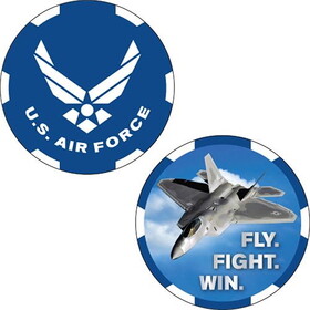 Eagle Emblems CH3540 Challenge Coin-Usaf Fly, Fight Win; Made In USA, (1-3/4")
