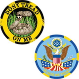 Eagle Emblems CH3702 Challenge Coin-Dont Tread On Me Made In Usa (1-3/4