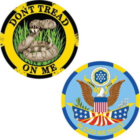 Eagle Emblems CH3702 Challenge Coin-Dont Tread ON ME; MADE IN USA, (1-3/4")
