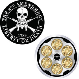Eagle Emblems CH3705 Challenge Coin-2Nd Amendment Made In USA, (1-3/4")
