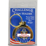 Eagle Emblems CH9512 Challenge Coin Key Ring (1-5/8