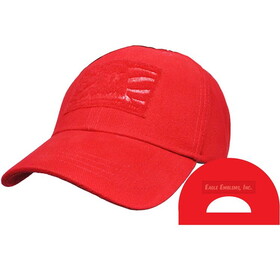 Eagle Emblems CP00022 Cap-Tactical,Ops,Red Brushed Twill (Velcro Closure), Med Profile-6 panel