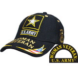 Eagle Emblems CP00107 Cap-Woman Veteran, Army (Brass Buckle)