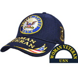 Eagle Emblems CP00206 Cap-Woman Veteran, Usn (Brass Buckle)