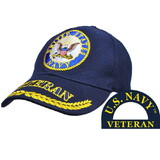 Eagle Emblems CP00213 Cap-Usn, Veteran (Brass Buckle)