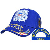 Eagle Emblems CP00280 Cap-Woman Veteran, Uscg (Brass Buckle)