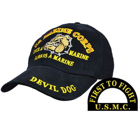 Eagle Emblems CP00322 Cap-Usmc, Devil Dog (Brass Buckle)