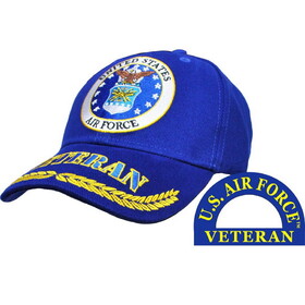 Eagle Emblems CP00404 Cap-Usaf Emblem Veteran (Brass Buckle)