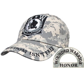 Eagle Emblems CP00532 Cap-Wounded Warrior, Camo (Brass Buckle)