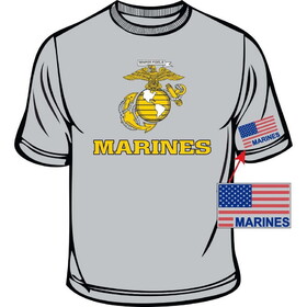 Eagle Emblems CS0215 Tee-Us Marines Rw&B