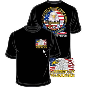 Eagle Emblems CS1002 Tee-American Warriors