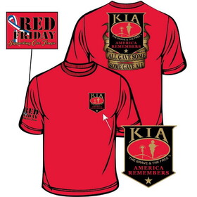 Eagle Emblems CS1065 Tee-Kia,Red Friday,Honor