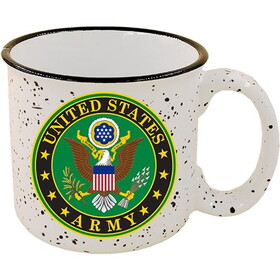 Eagle Emblems CU0103 Cup-Coffee,Us Army Symbol Stone-Speckled Camper, 14 oz