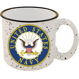 Eagle Emblems CU0301 Cup-Coffee,Us Navy Logo Stone-Speckled Camper, 14 oz