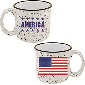 Eagle Emblems CU0520 Cup-Coffee,Usa America Stone-Speckled Camper, 14 oz