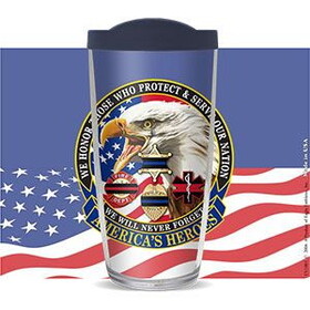 Eagle Emblems CU1001 Cup-America&#039;S Heroes Premium-Thermal, Made In USA, 16 oz