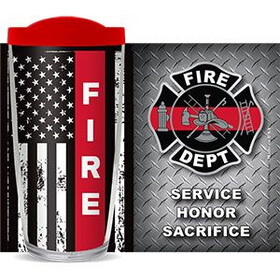 Eagle Emblems CU1005 Cup-Fire Dept. Red-Line Premium-Thermal, Made In USA, 16 oz