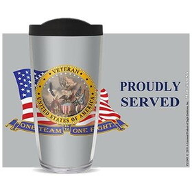 Eagle Emblems CU1045 Cup-U.S. Veteran Premium-Thermal, Made In USA, 16 oz