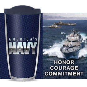 Eagle Emblems CU1305 Cup-Us Navy,Honor &Amp; Courage Premium-Thermal, Made In USA, 16 oz