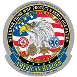 Eagle Emblems DC0001 Sticker-American Heroes (3-1/2