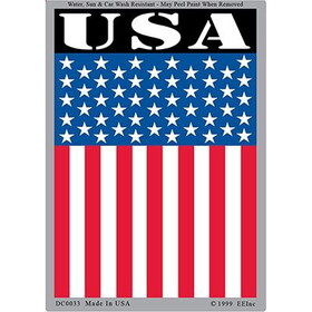 Eagle Emblems DC0033 Sticker-Usa,Flag (3"x4-1/4")