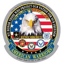 Eagle Emblems DC0036 Sticker-American Warriors (3-1/2