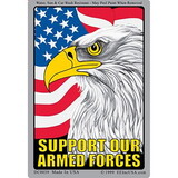 Eagle Emblems DC0039 Sticker-Support Our Troop Armed Forces (3