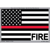 Eagle Emblems DC0041 Sticker-Fire,Red Line,Usa (3"X4-1/4")