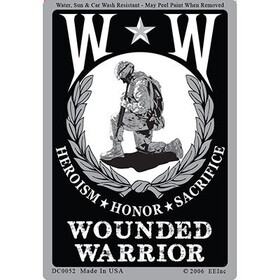 Eagle Emblems DC0052 Sticker-Wounded Warrior "Freedom Isn't Free", (3"x4-1/4")
