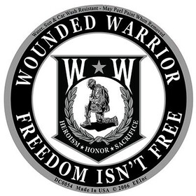 Eagle Emblems DC0054 Sticker-Wounded Warrior "Freedom Isn't Free", (3-1/2")