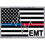 Eagle Emblems DC0057 Sticker-Emt,Blue/Red Line HEARTBEAT, (3"x4-1/4")