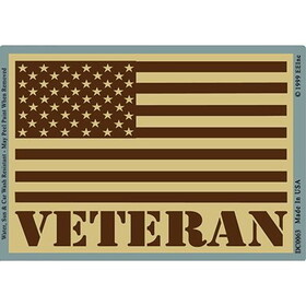 Eagle Emblems DC0063 Sticker-Usa Flag,Veteran (3"x4-1/4")
