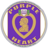 Eagle Emblems DC0072 Sticker-Purple Heart (3-1/2