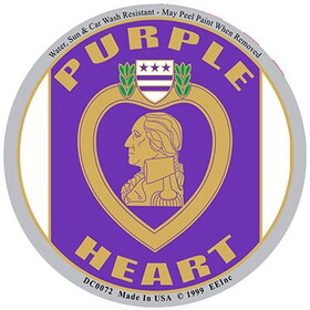 Eagle Emblems DC0072 Sticker-Purple Heart (3-1/2")
