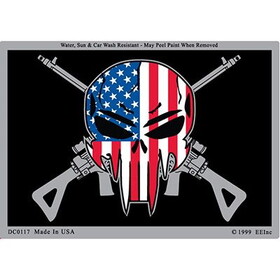 Eagle Emblems DC0117 Sticker-Sniper Skull/Rifles (3"x4-1/4")